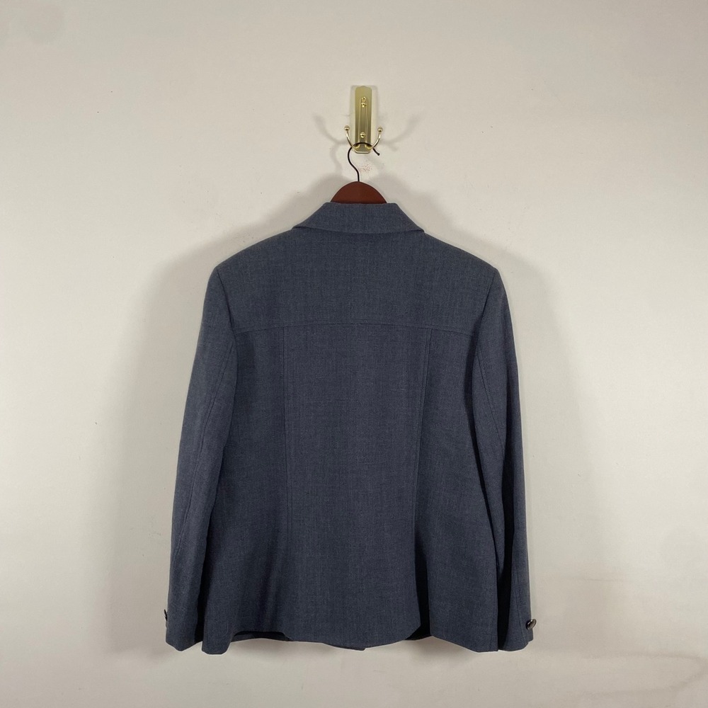 Vintage Rafaella 100% Wool Structured Button Up Jacket Collared Gray Women's 14 - Picture 6 of 9